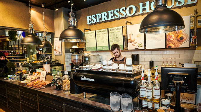 Espresso House café i Lyngby Storcenter
