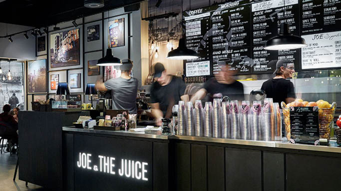 Joe & The Juice café i Lyngby Storcenter 